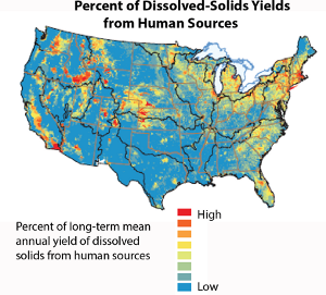 Percentage of Dissolved-Solids Yields from Human Sources