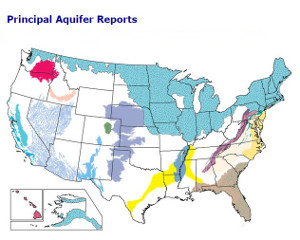 Principle Aquifer Reports map