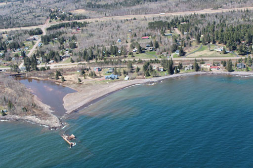 Sediment deposit in Lake Superior.
