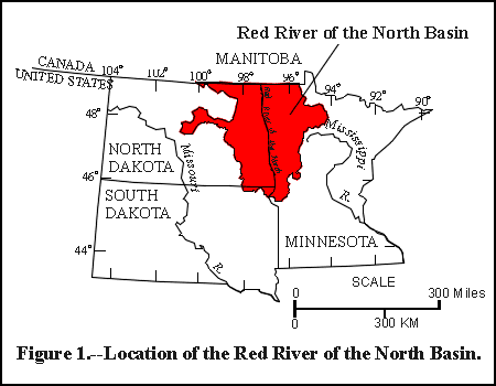 Figure 1. Location of the Red River of the North
Basin