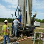 Contracted well drillers installing a deep well in the North Oil Pool in May 2012 (2)