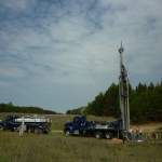 Contracted well drillers installing a deep well in the North Oil Pool in May 2012