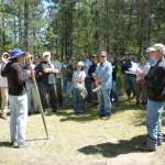 Barabara Bekins presenting about a recently collected subsurface core during the 2012 Field Session Site Tour